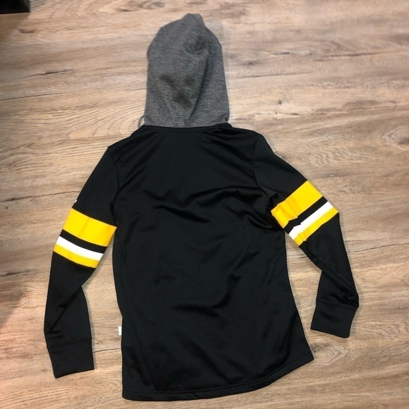 WOMEN'S adidas Black Pittsburgh Penguins Crewdie Pullover - Hoodie Medium - Picture 4 of 6